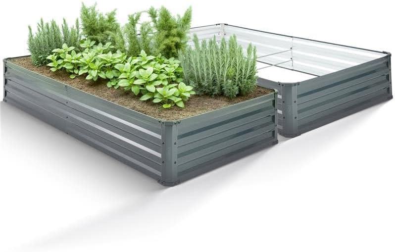 Hochbeet Metall 2er Set 180x90x30, Gartenbeet aus verzinktem Stahl, wetterfest & rostfrei, Rechteckiges ohne Boden-Garten-On.de