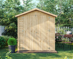 Gerätehaus LUCKI 1.8x1.8m Natur Holz, Wände 14 mm, inkl. Fußboden
