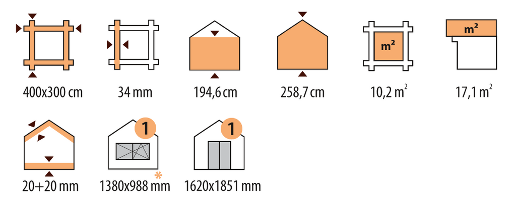 Geraetehaus aus Holz